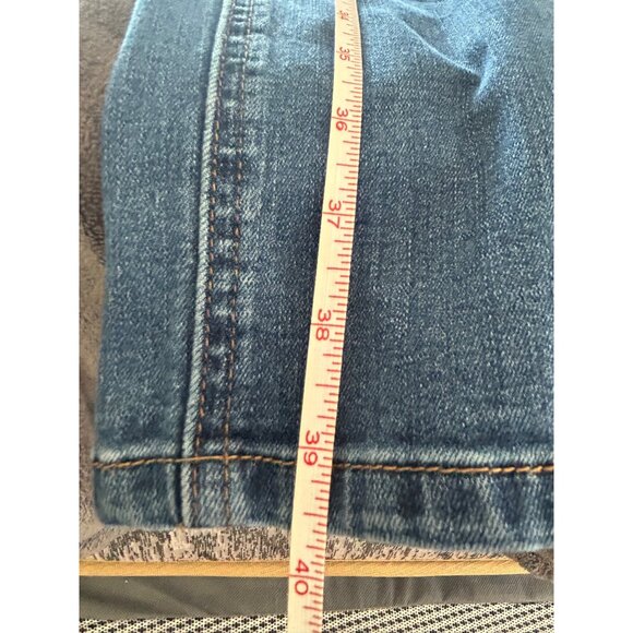 Hudson Juniors Distressed Straight-Leg Jeans Medium Wash Denim Size 18 - Picture 6 of 11